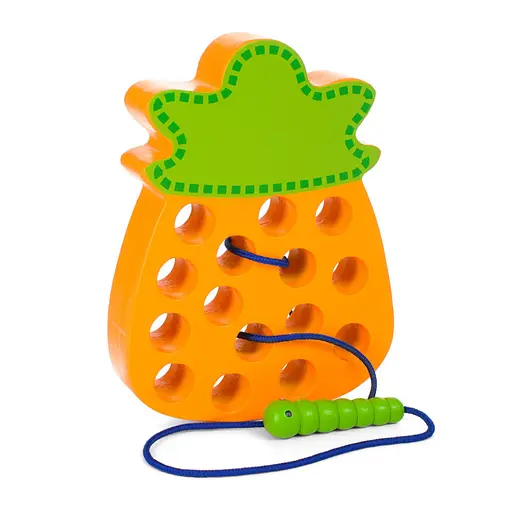 Развивающая игрушка Шнуровка MD 1228 деревянная Ананас