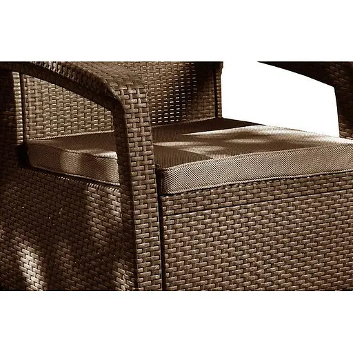 Крісло садове пластикове Allibert Corfu коричневе - фото 5