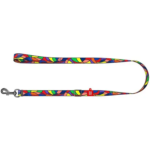 Повідець для собак Waudog Nylon нейлоновий, малюнок "Вітраж", регульований - фото 2