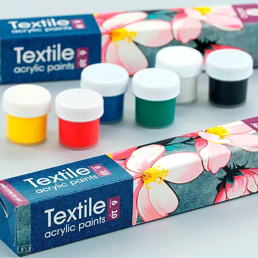 Набор акриловых красок для росписи тканей Flowers 6×10 мл Arteo - фото 4