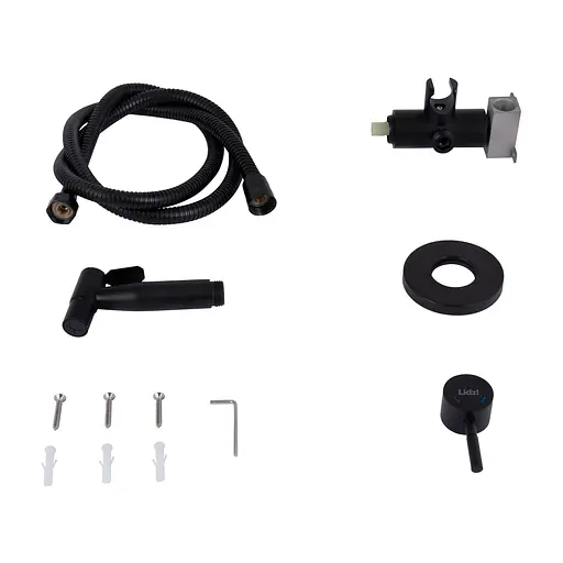 Набор гигиенического душа скрытого монтажа Lidz Aria 111 Black LDARI111BLA46107 округлый, Черный матовый - фото 6