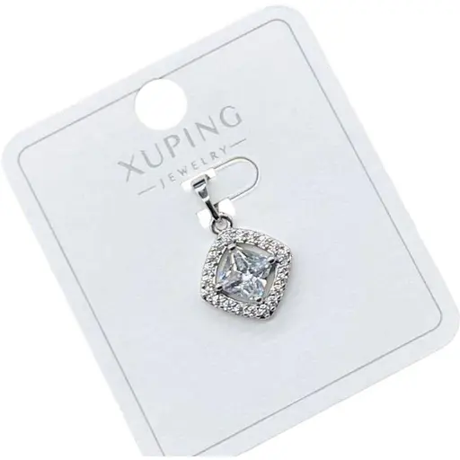 Підвіска з камінчиками Xuping із медичного золота у формі ромба - фото 1