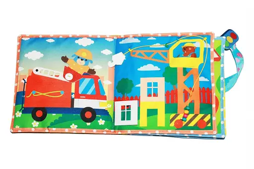 Текстильная развивающая книга для малышей Bambini "Машинка" 403662 - фото 2