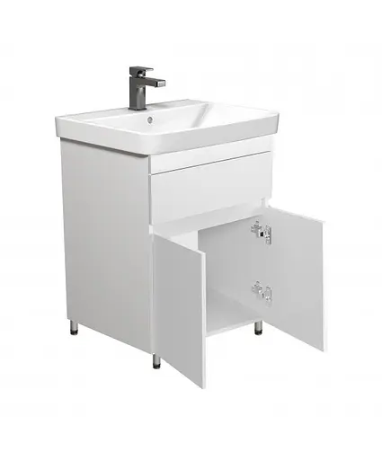 Тумба Мойдодир City White 60 з умивальником Vivace 60 Білий підлогова Білий - фото 5