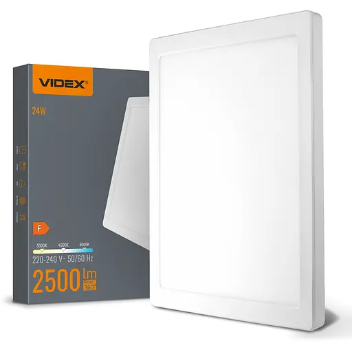 Світильник LED Videx квадратний DL6S 24W 3000K-4000K-6500K White (VL-DL6S-24CW)