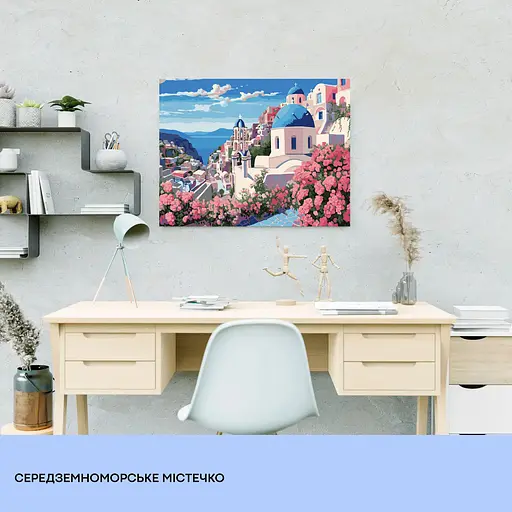 Набір для розпису по номерах "Середземноморське містечко" 40*50 см, IDEA2-GX46116, ТМ "99IDEAS" - фото 3