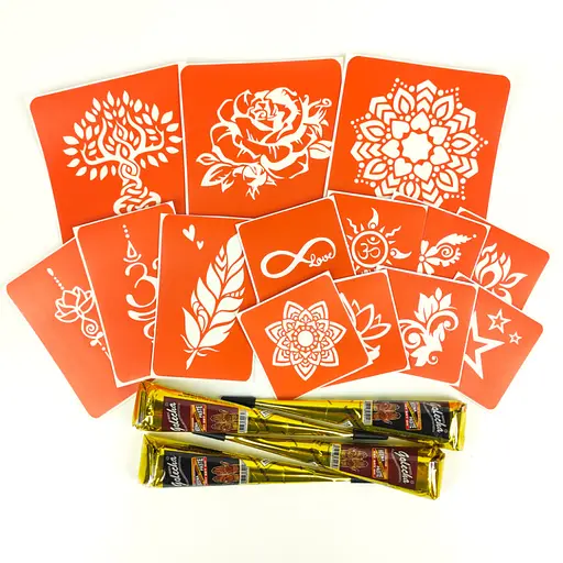 Набор хны с трафаретами для био-папа №4 henna-set-04 - фото 4