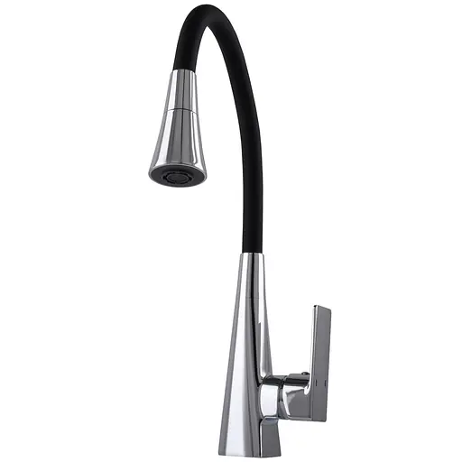 Змішувач для кухні Globus Lux NIAGARA GLN-0203SM-00 одноважільний поворотний хром чорний для установки на одне отвір - фото 3