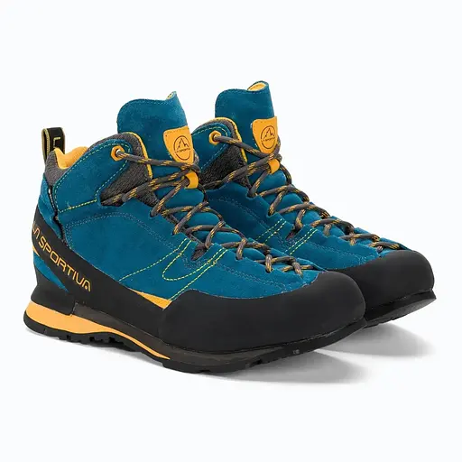 Ботинки LaSportiva Boulder X Mid 45.5 Blue/Yellow LaSportiva (1052-17EBY 45,5) - фото 2