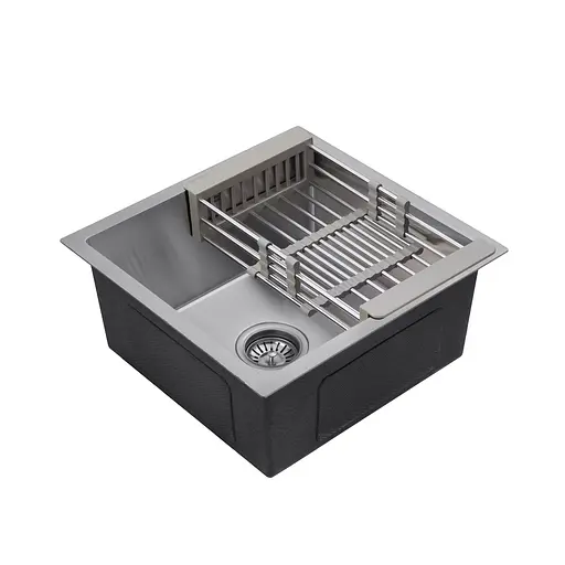 Кухонная мойка Kroner KRP Gebürstet - 4645HM (3,0/1,0 мм) CV022798, Нержавеющая сталь - фото 5