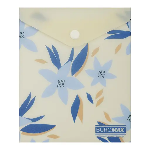 Папка-конверт А6 на кнопці MYOSOTIS ARABESKI маренго BM.3922-53 BUROMAX матовий напівпрозорий пластик (4823126816562) - фото 1