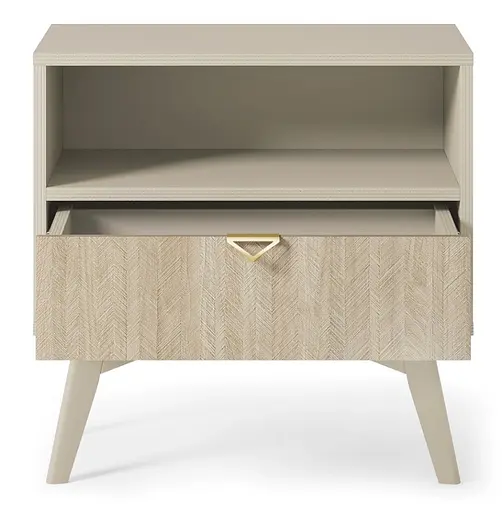 Тумба прикроватная Perfect Home Форест / Forest S54 с 1 ящиком Беж песочный/пихта сканди (PFH-091486) - фото 2