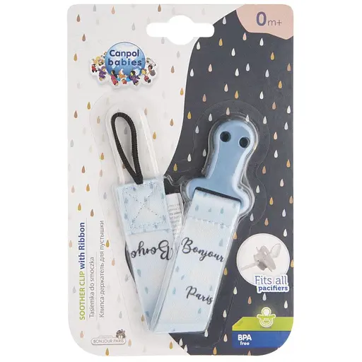 Цепочка к пустышке Canpol babies Bonjour Paris голубая (51/026_blu) - фото 5