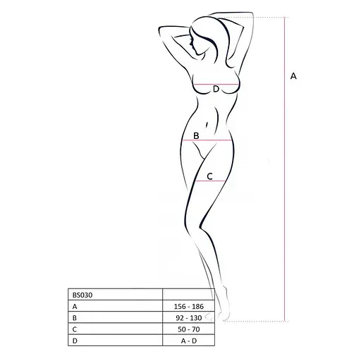 Бодістокінг Passion BS030 комбінезон імітація топу та легінсів S/M/L white - фото 4