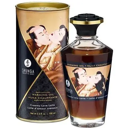 Розігрівальна олія Shunga Aphrodisiac Warming Oil - Creamy Love Latte (100 мл)