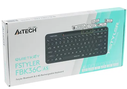 Клавіатура A4Tech Fstyler FBK36С AS Black (FBK36C AS (Black)) - фото 7