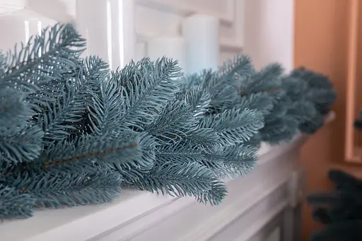 Штучна хвойна гірлянда LUGI 2 м блакитна, новорічна гірлянда лита реалістична Преміум TD-BRNCHBL2 - фото 6