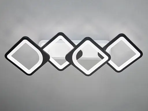 Світлодіодна люстра смарт світильник з пультом, 72Вт, чорна - фото 3