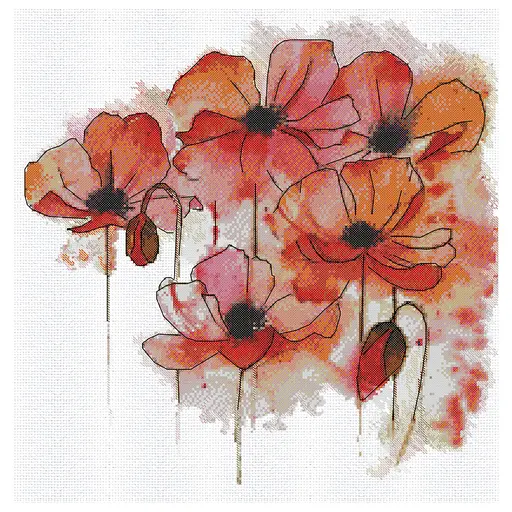 Набор для вышивания "Акварельная фантазия" AH-178 28х28 см