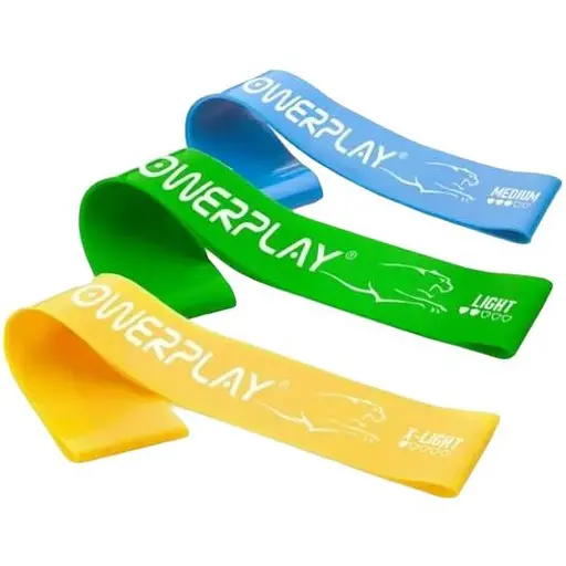 Гумки для фітнесу PowerPlay 4113 Mini Power Band Set набір із 3 шт. (опір 1-10 кг) (PP_4113_3in_Y/G/B) - фото 1