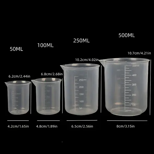 Пластиковый мерный стакан 100 мл с носиком и градуировкой измерительный стаканчик, Kitchen Master Прозрачный 87379 - фото 2
