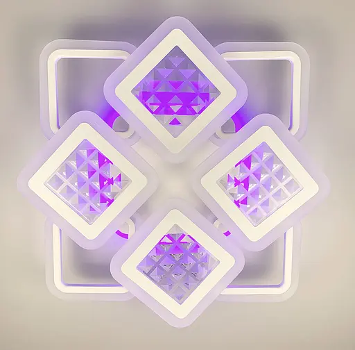 Світлодіодний світильник із RGB підсвіткою Line.F A 2723/4+4S RGB WH - фото 4