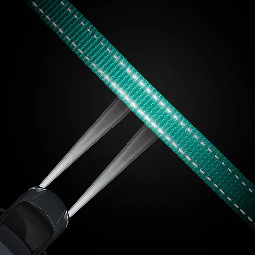 Поводок-спарка для собак рефлекторный Barksi Active (ширина 16 мм, длина 40 см) ментоловый - фото 3