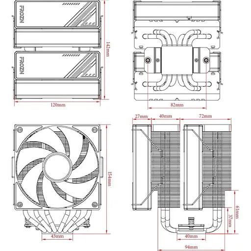 Кулер для процесора ID-Cooling Frozn A620 ARGB (FROZN A620 ARGB) - фото 7