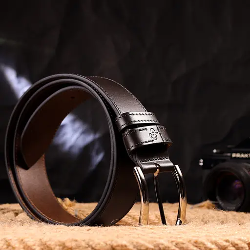 Ремінь шкіряний Grande Pelle чоловічий 4х120 см acs0024548 - фото 6