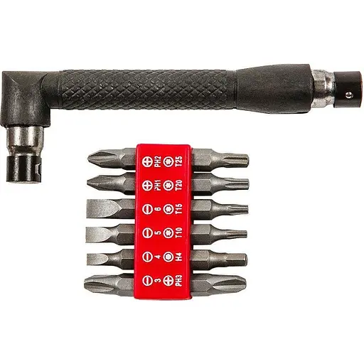 Биты Top Tools прецизионные с битодержателем SL, PH, H, T 13 шт. (39D389)