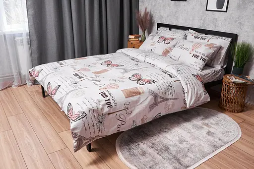 Комплект постільної білизни Moon&Star Ranforce Elite Paris For You Дитячий 110x140 см наволочки 2x50x50 см - фото 1