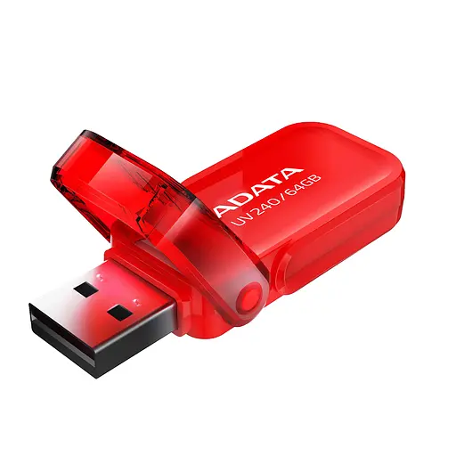 Флеш-накопитель ADATA USB 2.0 AUV 240 64Gb Красный - фото 3