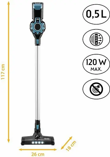 Вертикальный+ручной пылесос 2 в 1 First FA-5541-4-BL - фото 4