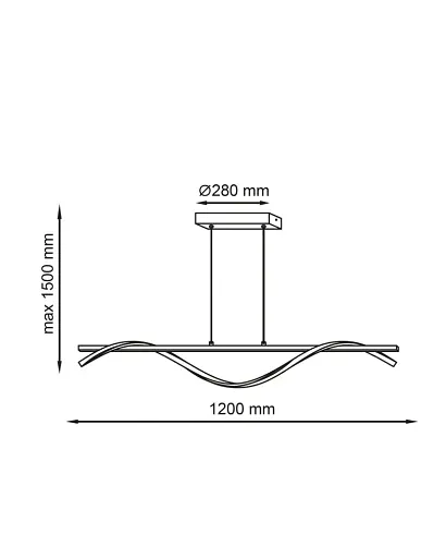 Подвесной светильник, люстра Goldlux 331076 Rumba LED 1x23W 4000K 3600Lm IP20 хром - фото 3