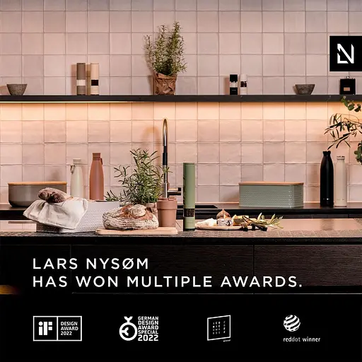 Набір для подрібнювачів для солі та перцю LARS NYSØM 2 шт. I Млин для солі та перцю з регульованим керамічним м'ясорубкою I Набір - фото 3