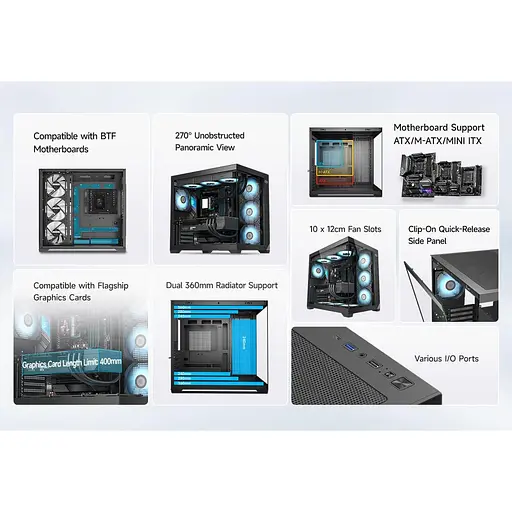 Корпус PcCooler CPS C3 T700 ARGB BK (C3-T700BKD401-GL) - фото 5