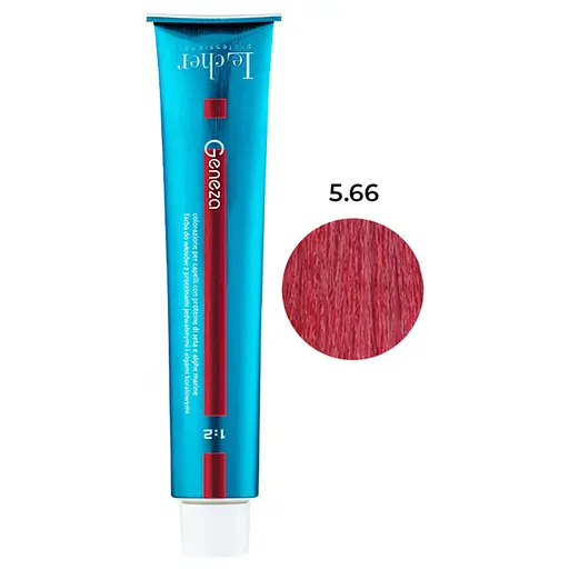 Професійна стійка аміачна крем-фарба для волосся Le Cher Geneza 5.66 (4TR) з протеїнами шовку 100 мл - фото 1