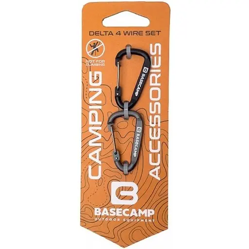 Набір карабінів Base Camp Delta 4 Wire Set 2 2 шт Black/Grey (1033-BCP 60800)
