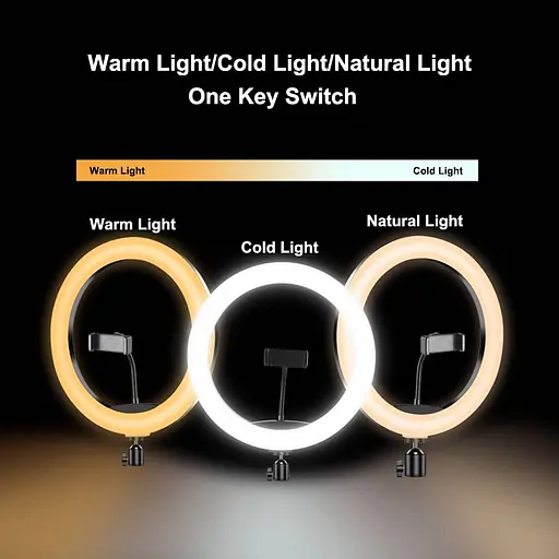 Селфи-лампа LED кольцевая Voltronic MJ-20 RGB 20 см + штатив - фото 9