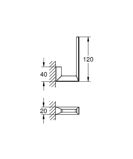 Тримач для запасного рулону туалетного паперу Grohe Selection Cube 40784000 Хром - фото 3
