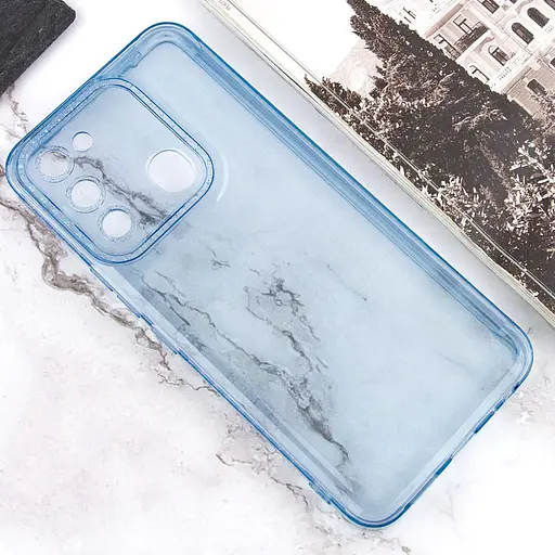 Чехол Epik TPU Starfall Clear для Tecno Spark 8C Голубой - фото 2