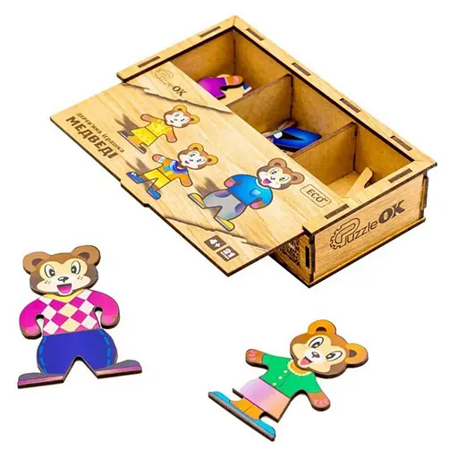 Деревянная настольная игра Медвежата PuzzleOK Puz-12141 - фото 4