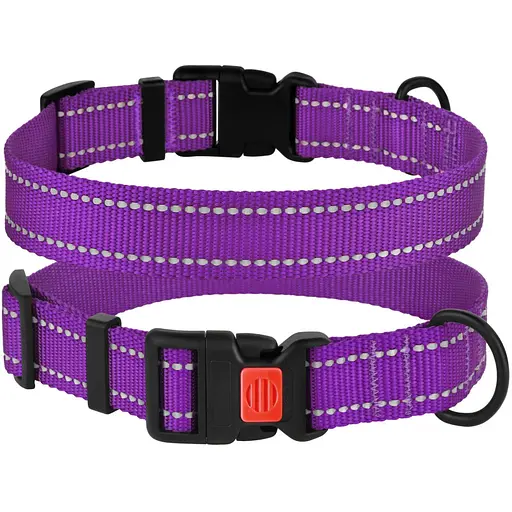 Нашийник для собак Barksi Active світловідбивний пластиковий фастекс 30-40х2 см фіолетовий - фото 3