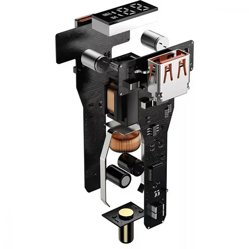 Автозарядный + кабель 100W Baseus Superme Digital PPS DUAL USB-A + USB-C QC 5.0 (TZCCZX-01) - фото 9