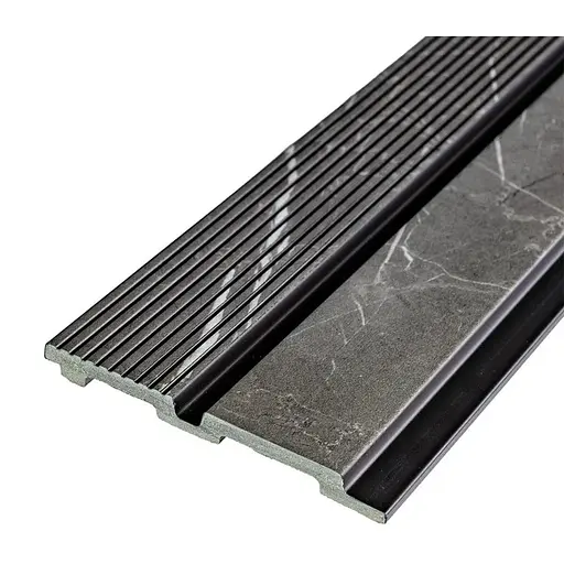 Рейка декоративна Wall Sticker PS 2900х120х12 мм Сірий мармур SW-00001751