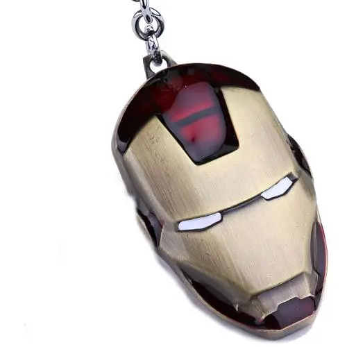Брелок GeekLand Iron Man Залізна людина матова голова з червоним IM 10.15.907 - фото 1