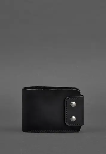 Чоловіче шкіряне портмоне Zeus 9.0 чорне Crazy Horse - фото 5