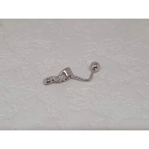 Серебряная серьга для пирсинга пупка Umax. 7034U - фото 3