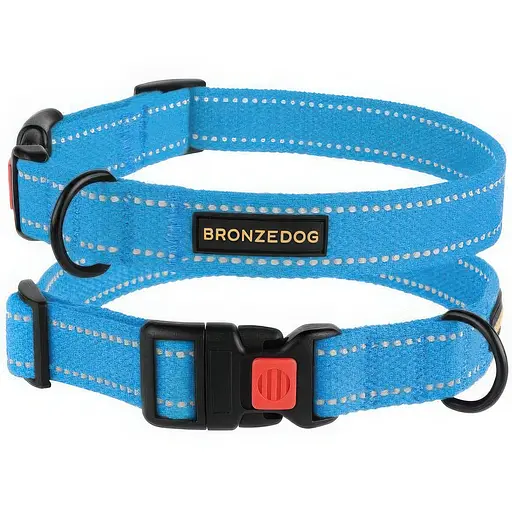Нашийник для собак Barksi Сotton L 35-53х 2.5 см блакитний - фото 1