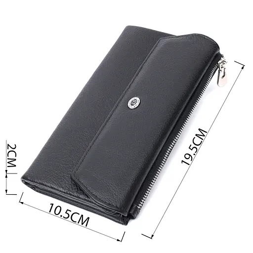 Жіночий шкіряний гаманець ST Leather 19.5х10.5х2 см acs0029413 - фото 3